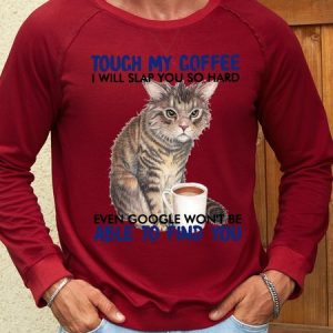 Men’s Cat Casual Loose Sweatshirt, color:Red|size:3XL, Lilicloth.com