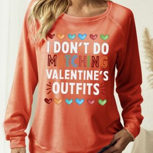 Women’s Crew Neck Casual Regular Fit Sweatshirt Man and dog hoodies, color:Orange|size:3XL, Lilicloth.com