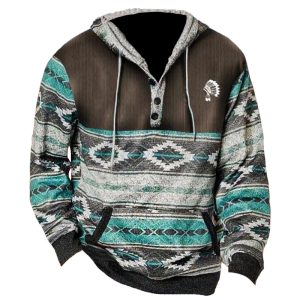 Men's Retro Western Ethnic Printed Sweatshirt, Hoodies & Sweatshirts, , COTOSEN, Apparel Online, Cheap Clothes, Buy Now