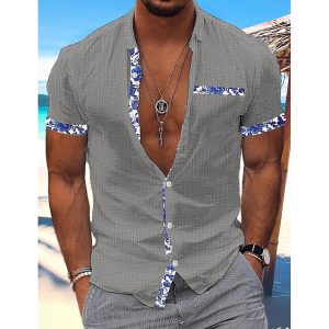 Men's Shirt Linen Shirt Button Up Shirt Summer Shirt, T-Shirts, , COTOSEN, Apparel Online, Cheap Clothes, Buy Now