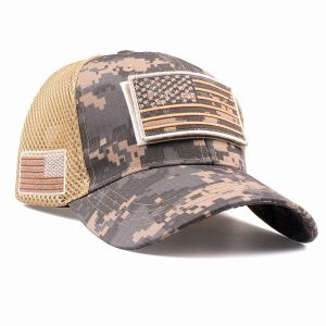 Men's Outdoor Casual Shade American Flag Camo Mesh Hat, Hats, , COTOSEN, Apparel Online, Cheap Clothes, Buy Now