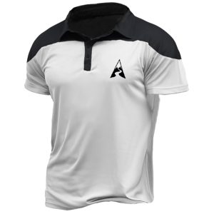 Men's Breathable Quick-dry Polo Color Block Outdoor Hiking Casual Short-sleeved T-shirt POLO, T-Shirts, , COTOSEN, Apparel Online, Cheap Clothes, Buy Now