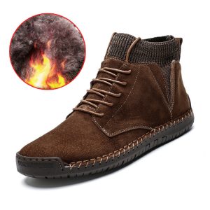 Men's Genuine Leather Warm And Non-slip High-top Handmade Casual Shoes, Casual Shoes, , COTOSEN, Apparel Online, Cheap Clothes, Buy Now