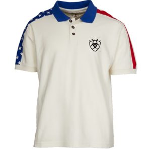Ariat Men's American Flag Print Tactical Polo T-Shirt, T-Shirts, , COTOSEN, Apparel Online, Cheap Clothes, Buy Now
