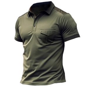 Men's Breathable Quick Dry Stretch Muscle Sports Pocket POLO Shirt, T-Shirts, , COTOSEN, Apparel Online, Cheap Clothes, Buy Now