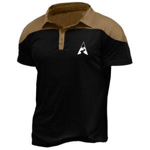 Men's Breathable Quick-dry Polo Color Block Outdoor Hiking Casual Short-sleeved T-shirt POLO, T-Shirts, , COTOSEN, Apparel Online, Cheap Clothes, Buy Now