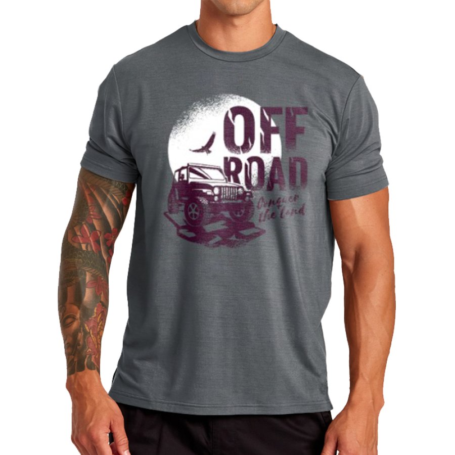 Men's Jeep Road Trip Off Road Retro Crew T-Shirt Breathable T-Shirt, T-Shirts, , COTOSEN, Apparel Online, Cheap Clothes, Buy Now