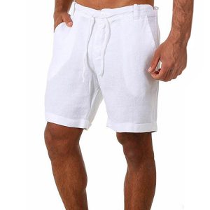 Men's Casual Solid Color Cotton Linen Shorts, Shorts, , COTOSEN, Apparel Online, Cheap Clothes, Buy Now