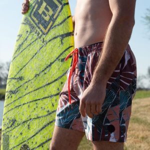 Men's Surf Shorts Vintage Hooey Tropical Plants Graphic Hawaiian Beach Boardshorts, Shorts, , COTOSEN, Apparel Online, Cheap Clothes, Buy Now