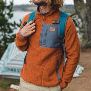 Men's Sweatshirt Quarter Zip Sherpa Fleece Vintage Passenger Color Block Contrast Long Sleeve Pocket Tops, Hoodies & Sweatshirts, , COTOSEN, Apparel Online, Cheap Clothes, Buy Now