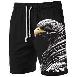 Men's Shorts Vintage Eagle Drawstring Outdoor Pocket Summer Daily Shorts, Shorts, , COTOSEN, Apparel Online, Cheap Clothes, Buy Now
