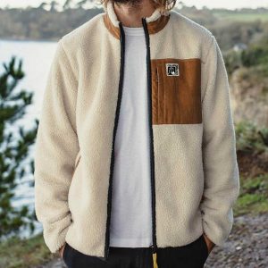 Men's Jacket Full Zip Sherpa Fleece Vintage Quiksilver Warm Color Block Panel Outdoor Outerwear, Coats & Jackets, , COTOSEN, Apparel Online, Cheap Clothes, Buy Now