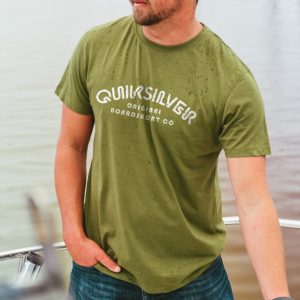 Men's T-Shirt Tee Vintage Quiksilver Graphic Surf Short Sleeve Outdoor Casual Summer Daily Tops Fruit Green, T-Shirts, , COTOSEN, Apparel Online, Cheap Clothes, Buy Now