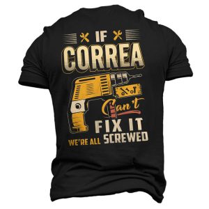 Men's T-Shirt Plus Size Short Sleeve Vintage If Correa Can't Fix It We're All Screwed Summer Daily Tops, T-Shirts, , COTOSEN, Apparel Online, Cheap Clothes, Buy Now