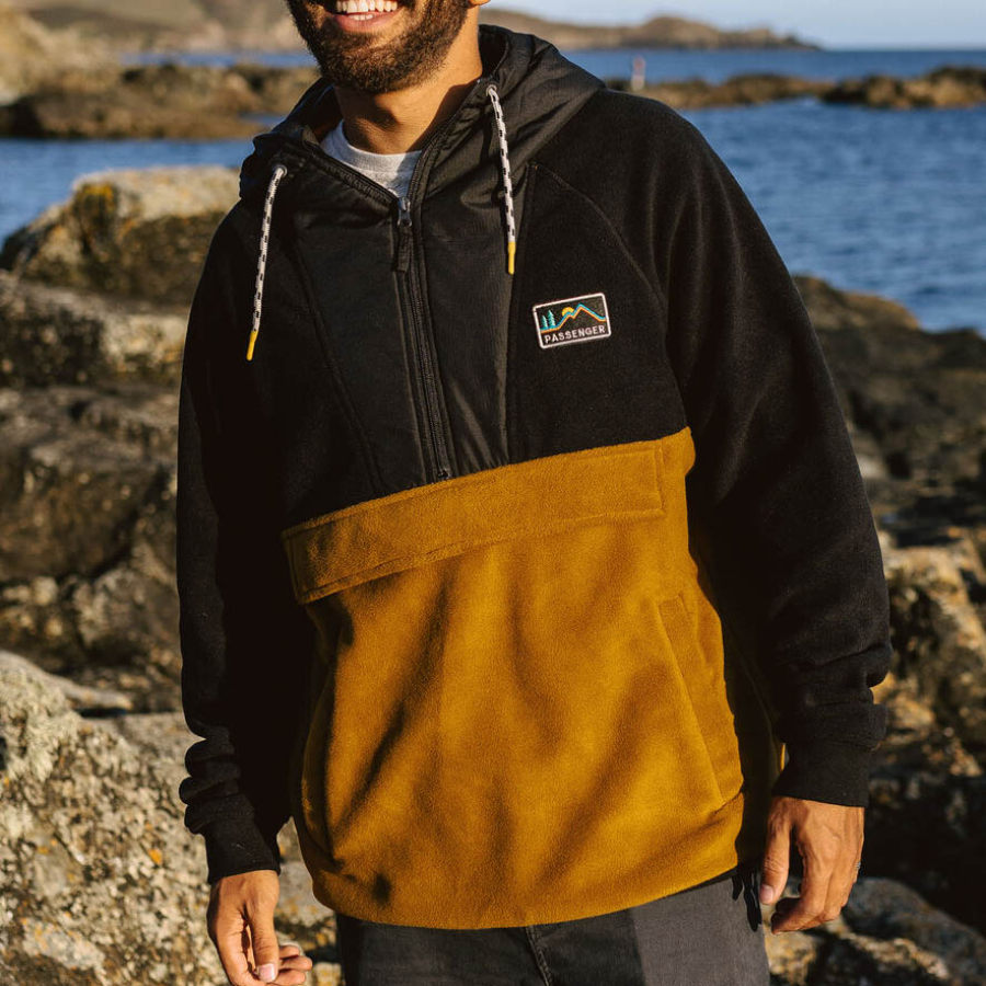 Men's Hoodie Half Zip Polar Fleece Vintage Passenger Long Sleeve Pocket Tops, Hoodies & Sweatshirts, , COTOSEN, Apparel Online, Cheap Clothes, Buy Now