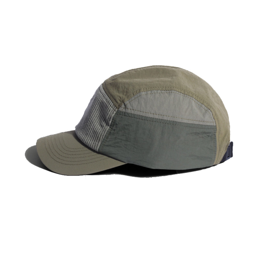 Retro Color Matching Corduroy Five-Piece Mountaineering Camping Short Brim Contrasting Color Cap, Hats, , COTOSEN, Apparel Online, Cheap Clothes, Buy Now