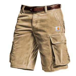 Men's Corduroy Carhartt Shorts Vintage Surf Shorts Hawaiian Beach Summer Daily Bottoms Pocket Walk Shorts Boardshorts Khaki, Shorts, , COTOSEN, Apparel Online, Cheap Clothes, Buy Now