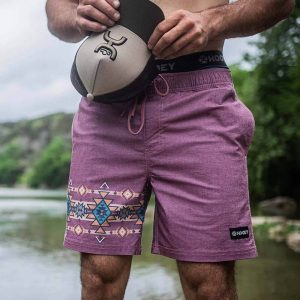 Men's Surf Shorts Vintage Hooey Aztec Graphic Hawaiian Beach Boardshorts, Shorts, , COTOSEN, Apparel Online, Cheap Clothes, Buy Now