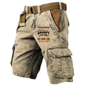 Men's Cargo Shorts Vintage A Grumpy Old Man Tactical Multi-Pocket Sports Loose Wear-Resistant Summer Daily Casual Pants, Shorts, , COTOSEN, Apparel Online, Cheap Clothes, Buy Now