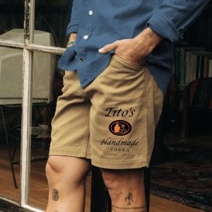 Men's Surf Cargo Shorts Vintage Tito's Handmade Vodka Hawaiian Beach Summer Daily Walk Shorts Boardshorts, Shorts, , COTOSEN, Apparel Online, Cheap Clothes, Buy Now