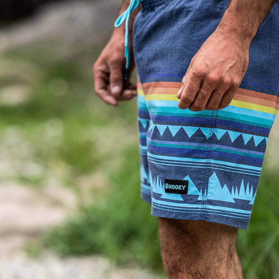 Men's Surf Shorts Vintage Hooey Geometric Graphic Hawaiian Beach Boardshorts, Shorts, , COTOSEN, Apparel Online, Cheap Clothes, Buy Now
