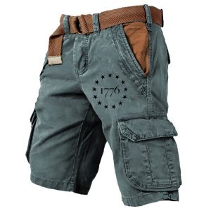 Men's Cargo Shorts Vintage 1776 Tactical Multi-Pocket Sports Loose Wear-Resistant Summer Daily Casual Pants, Shorts, , COTOSEN, Apparel Online, Cheap Clothes, Buy Now