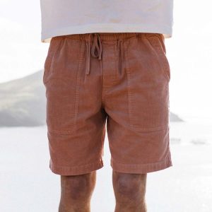 Men's Surf Shorts Vintage Quiksilver Corduroy Hawaiian Beach Summer Daily Walk Shorts Boardshorts, Shorts, , COTOSEN, Apparel Online, Cheap Clothes, Buy Now