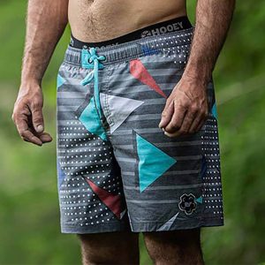 Men's Surf Shorts Vintage Hooey Geometric Graphic Hawaiian Beach Boardshorts, Shorts, , COTOSEN, Apparel Online, Cheap Clothes, Buy Now