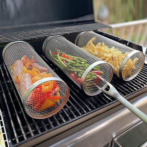 Barbecue Cage Barbecue Grill Oven Cylindrical Barbecue Basket Mesh Roll Barbecue Tools Stainless Steel, Home & Garden Tools, , COTOSEN, Apparel Online, Cheap Clothes, Buy Now