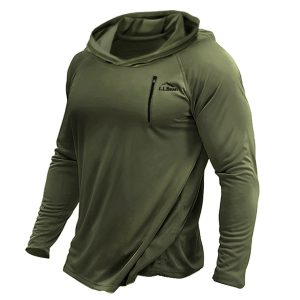 Llbean Men's Quick Dry Hooded T-shirt Outdoor SPF 50+ Zipper Pocket Protection Hike Sports Run Pullover Tactical Tops, Hoodies & Sweatshirts, , COTOSEN, Apparel Online, Cheap Clothes, Buy Now
