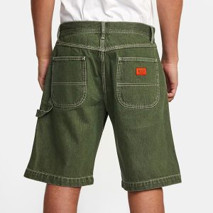Men's Jorts Jeans RVCA Chainmail Jorts Baggy Denim Shorts Green, Shorts, , COTOSEN, Apparel Online, Cheap Clothes, Buy Now
