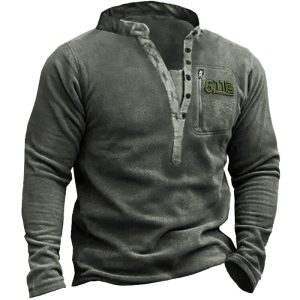 5.11 Tactical Sweatshirt Men's Outdoor Fleece Warm Henley Collar Tactical Sweatshirt, Hoodies & Sweatshirts, , COTOSEN, Apparel Online, Cheap Clothes, Buy Now