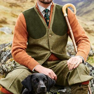 Men's Saxony Tweed Vest Coat Outdoor Retro Contrast Color Stitching Plaid Gentleman Daily Vest, Suits & Vest, , COTOSEN, Apparel Online, Cheap Clothes, Buy Now