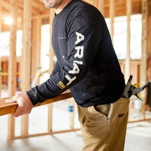 Ariat Men Rebar Heat Fighter T-Shirt Outdoor Round Neck Casual Long Sleeve T-Shirt, T-Shirts, , COTOSEN, Apparel Online, Cheap Clothes, Buy Now
