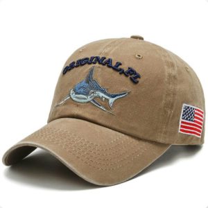 Vintage-Haifischhut Für Herren Bestickter Baseball-Sonnenhut, Hats, , COTOSEN, Apparel Online, Cheap Clothes, Buy Now