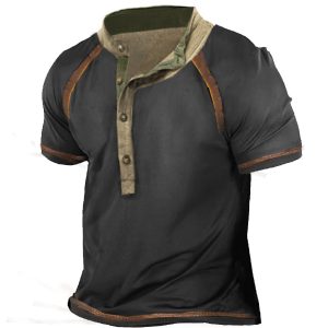 Men's Retro Contrast Color Raglan Sleeve Short T-Shirt, T-Shirts, , COTOSEN, Apparel Online, Cheap Clothes, Buy Now