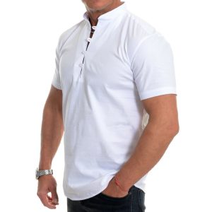 Men's Outdoor Casual Henley Collar Short Sleeve Shirt, T-Shirts, , COTOSEN, Apparel Online, Cheap Clothes, Buy Now