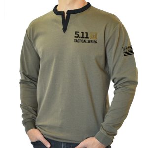 Men's Outdoor Tactical 511 Print American Flag Henley Collar Long Sleeve T-Shirt, T-Shirts, , COTOSEN, Apparel Online, Cheap Clothes, Buy Now