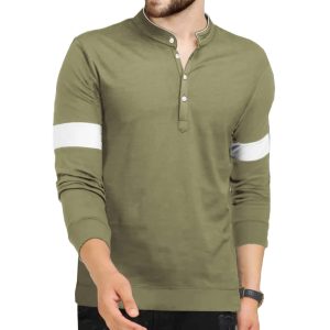 Men's Outdoor Solid Henley Collar Casual Long Sleeve Top, T-Shirts, , COTOSEN, Apparel Online, Cheap Clothes, Buy Now