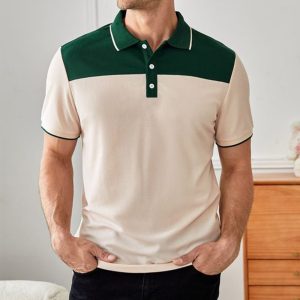 Men's Outdoor Casual Colorblock Polo Neck T-Shirt, T-Shirts, , COTOSEN, Apparel Online, Cheap Clothes, Buy Now