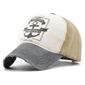 Men's Vintage Anchor Print Colorblock Hat Cap, Hats, , COTOSEN, Apparel Online, Cheap Clothes, Buy Now