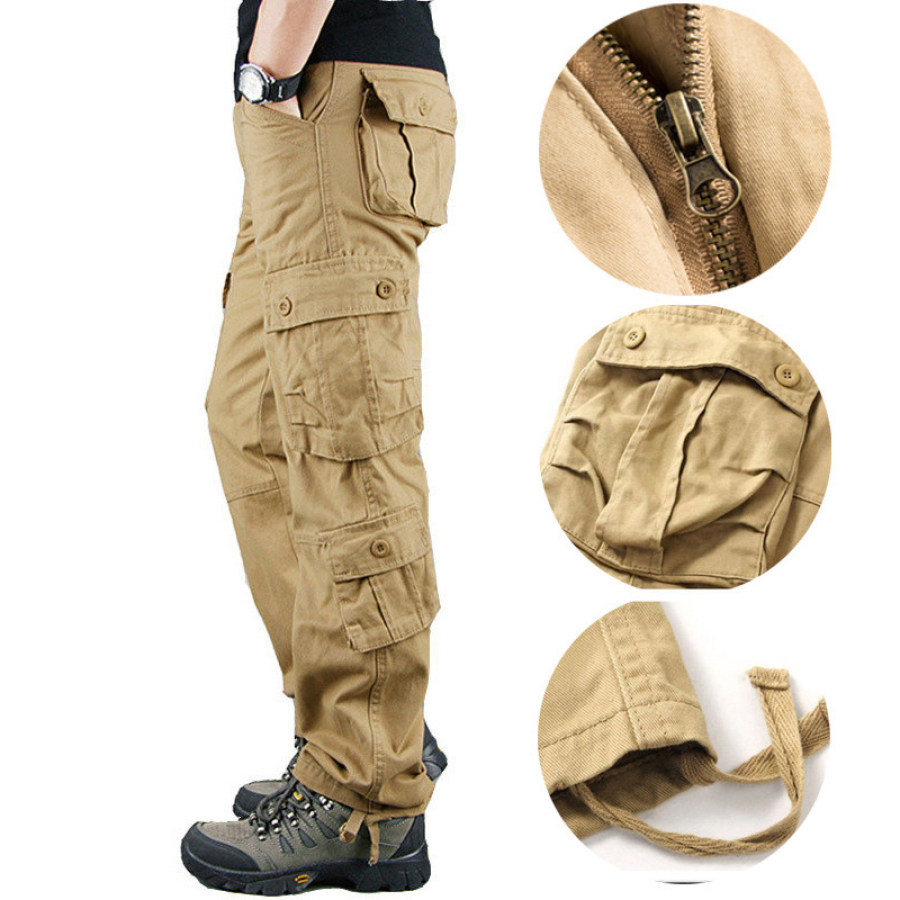 Men's Outdoor Wear-resistant Tactical Multi-pocket Straight-leg Trousers, Tactical Pants, COTOSEN