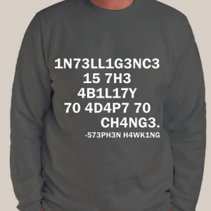 Men's Funny Intelligence Test  Casual Sweatshirt, color:Deep Gray|size:3XL, Lilicloth.com
