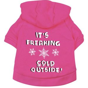 It's Freaking Cold Qutside Human Matching Do Hoodie, color:Rose Red|size:5XL, Lilicloth.com