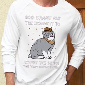 Men’s Cat Casual Animal Crew Neck Sweatshirt, color:White|size:3XL, Lilicloth.com
