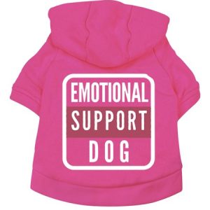 Emotional Support Dog Human Matching Do Hoodie, color:Rose Red|size:XXL, Lilicloth.com