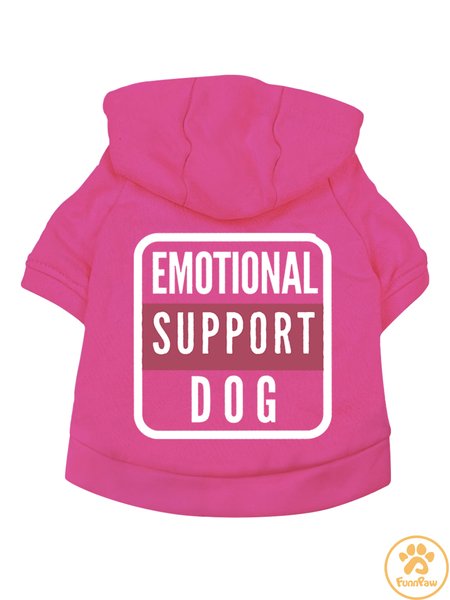 Emotional Support Dog Human Matching Do Hoodie, color:Rose Red|size:XXL, Lilicloth.com