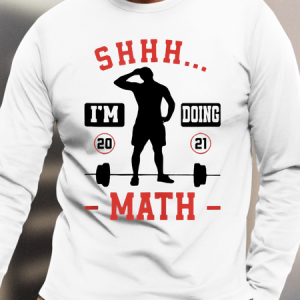 Men's tops boo i'm doing math fitness tops weightlifters, color:White|size:3XL, Lilicloth.com