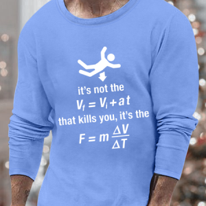 Men's impact kill Text Letters Casual Top, color:Light Blue|size:3XL, Lilicloth.com