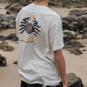 Men's Surf T-Shirt Crab Print Graphic Daily Casual Short Sleeve Tee White, T-Shirts, , COTOSEN, Apparel Online, Cheap Clothes, Buy Now